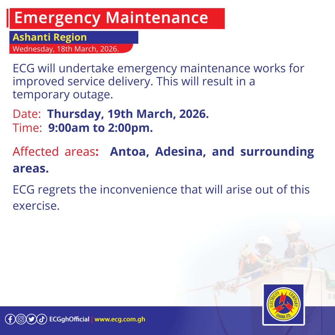 Electricity Company of Ghana Ltd tweet media