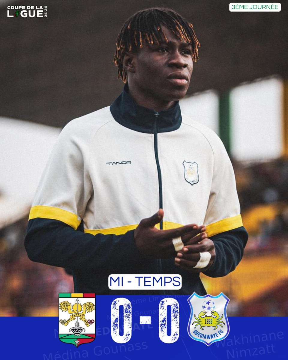fc_guediawaye's tweet photo. C’est la pause. Score nul et vierge pour l’instant.
#guediawayefc #Coupedelaligue #AllezLesCrabes #JRFGFC https://t.co/eeeRqJMRU8