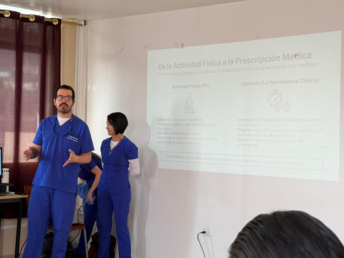 HospAdultoMayor's tweet photo. En el #HAIAM se desarrolló la presentación del caso “Rehabilitación y ejercicio en el paciente oncológico”, un espacio académico que permitió fortalecer el análisis clínico y la actualización del personal médico.
✨ La formación continua impulsa una atención más integral. https://t.co/7U84maTPZG