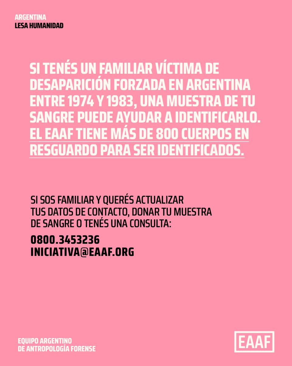 Equipo Argentino de Antropología Forense tweet media