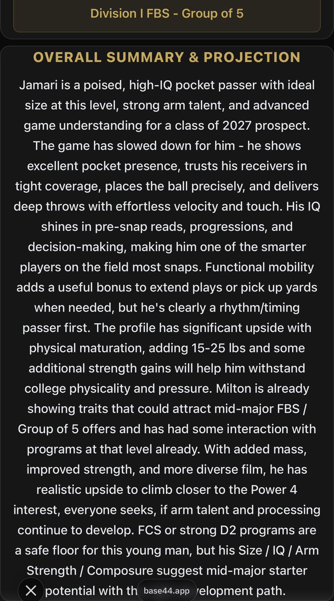JamariMilton27's tweet photo. Reviewing the write up and Area For Improvement 🤔… Hitting the 🏋🏽‍♂️ now 13lbs heavier from last season and 🏃🏾‍♂️ 2x a Day! . Got more work to do, @CoachTaylor_CT @ReddingQuevin need those QB 🏃🏾‍♂️ to show my stuff… 😬! can’t wait til season! 💯💥
#AGTG

@CoachTaylor_CT @ReddingQuevin @adamgorney @samspiegs @GregSmithRivals @QBHitList @AndressFootball @Fchavezeptimes @247Sports @sixstarfootball @CSAPrepStar @DEFCONTX7v7 @NXTGenRecruits