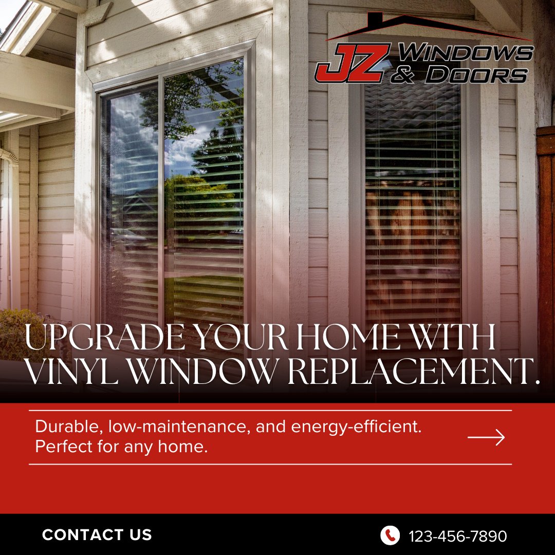 Jzwindowsandoor's tweet image. Upgrade your home with vinyl window replacement. 

Durable, low-maintenance, and energy-efficient. 

Perfect for any home.

Learn more: 
       jzwindowsdoors.com

#VinylWindows #WindowReplacement #EnergyEfficiency