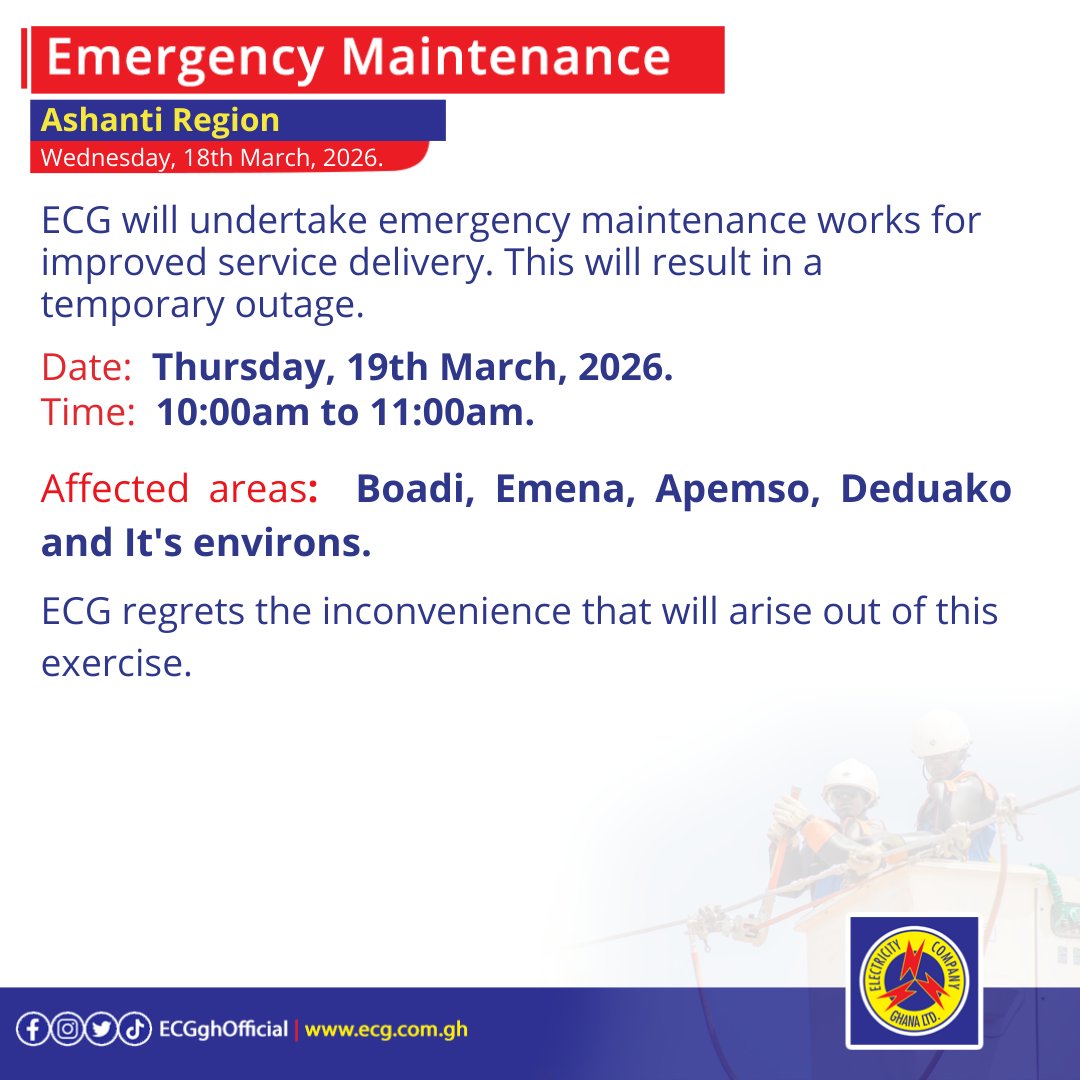 Electricity Company of Ghana Ltd tweet media