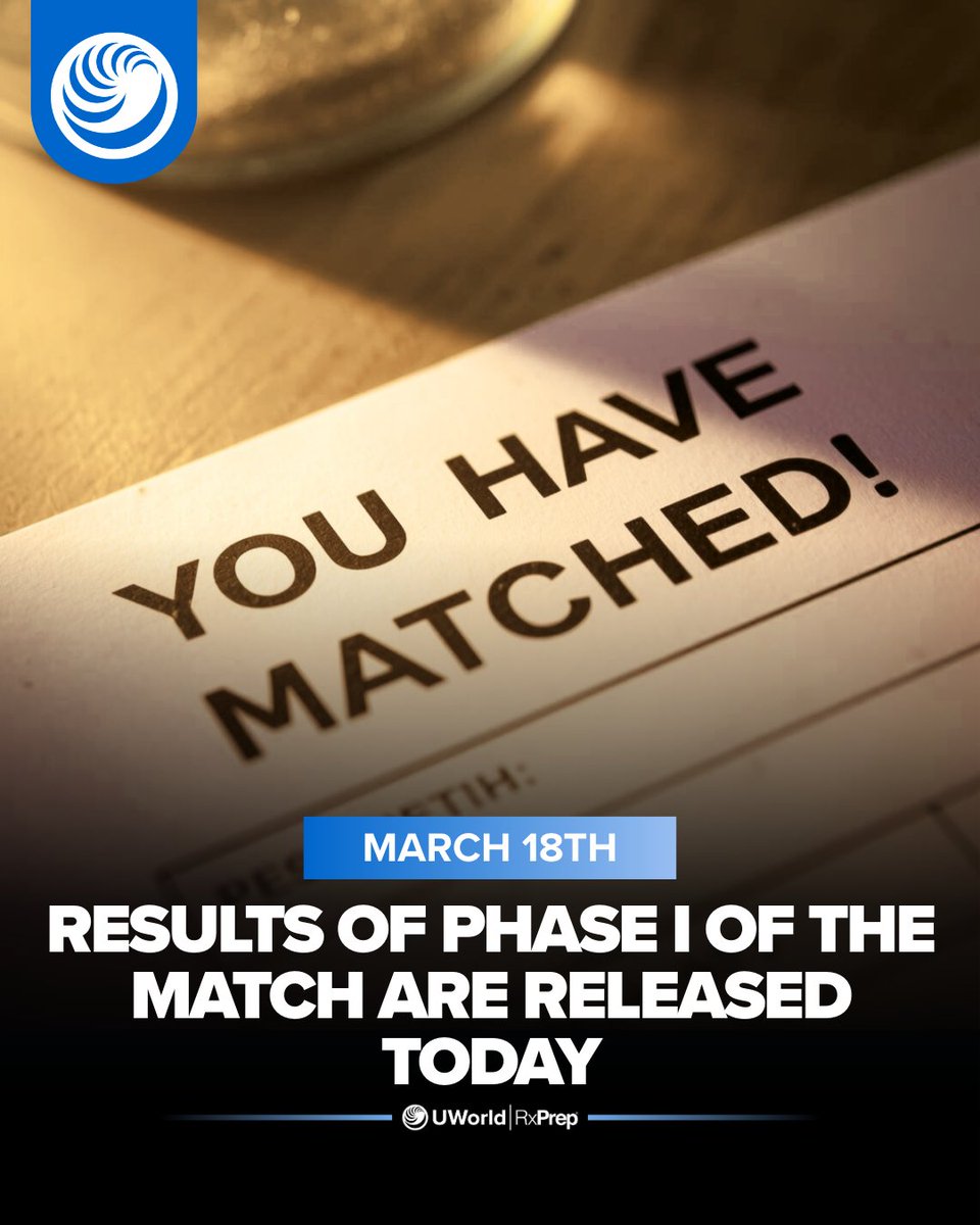 CONGRATULATIONS to all the future pharmacy residents who received the incredible news today! 🩺✨ #RxMatchDay