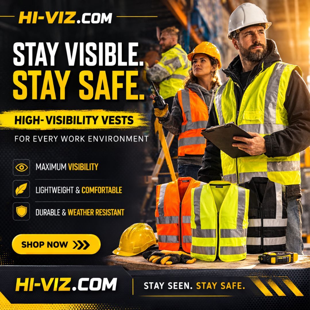 HiVizSafety's tweet image. Whether on the jobsite, roadside, or in fast‑moving work environments, visibility is everything.

👉 Shop the full vest collection at hi-viz.com

#HiViz #SafetyFirst #Workwear #StayVisible #ConstructionLife #SafetyGear