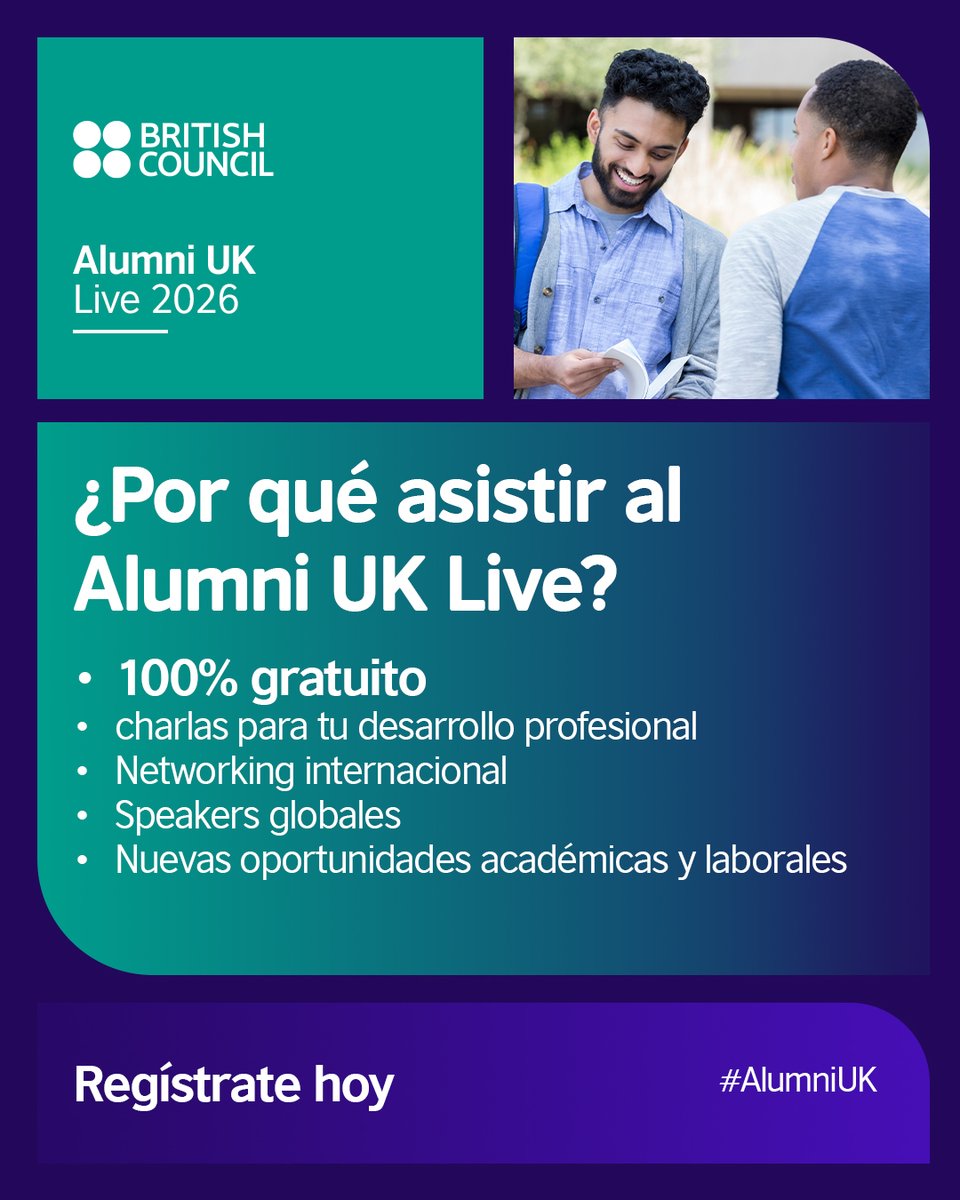 uyBritish's tweet photo. Si eres parte de nuestra red alumni, este espacio es para ti.
Es una oportunidad para:

• Actualizarte profesionalmente
• Expandir tu red internacional
• Acceder a conversaciones estratégicas
• Identificar nuevas oportunidades

No te lo pierdas https://t.co/nVmMhU0Lbw https://t.co/neSSJThHc0