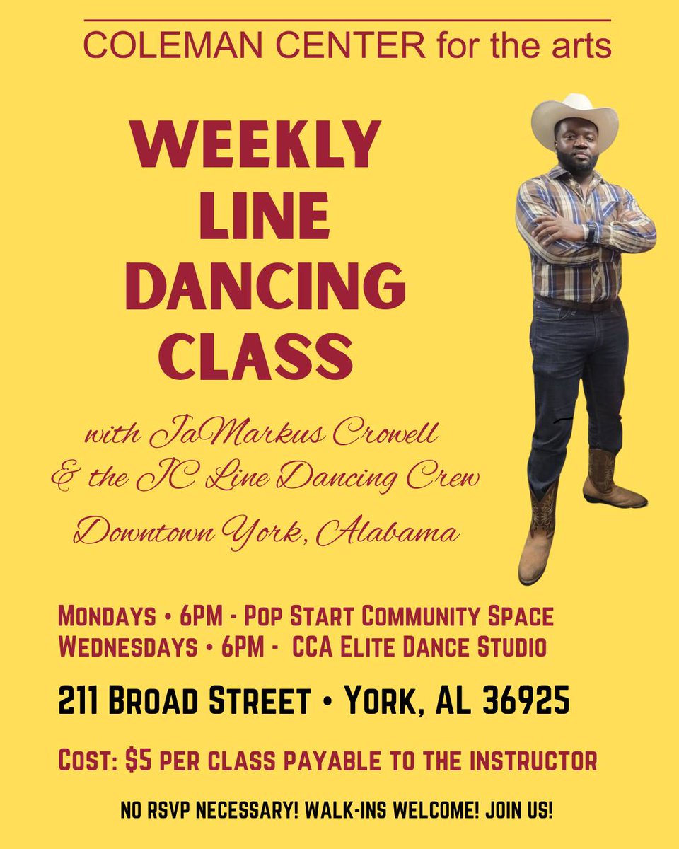 ccayork's tweet photo. New email alert! Check your inbox for updates about our Spring Break K-8 Arts Camp, the Coleman Collection Exhibition, York Marketplace, Adult Line Dancing and more! #CCAYork - https://t.co/5jsdRHUkQm https://t.co/UX1fNt8G5S