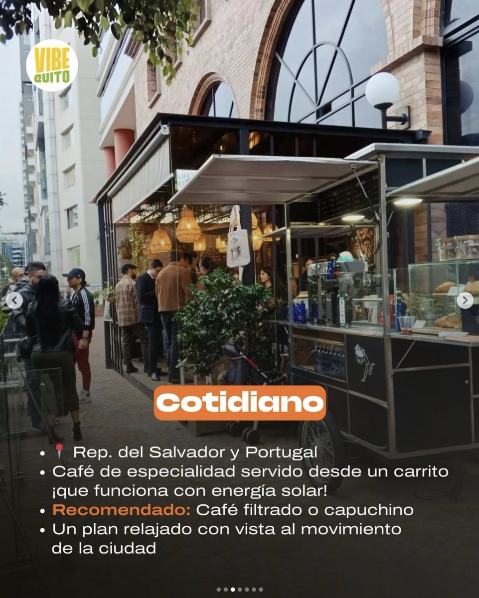 Estibi31's tweet photo. En #Quito, bares y cafés están convirtiendo la calle en parte de la experiencia: cocteles clásicos, café de especialidad y propuestas gastronómicas para disfrutar mientras ves pasar la ciudad. Ojalá existieran más. La vereda debe ser un espacio público seguro. https://t.co/Ib1cM7jsHD