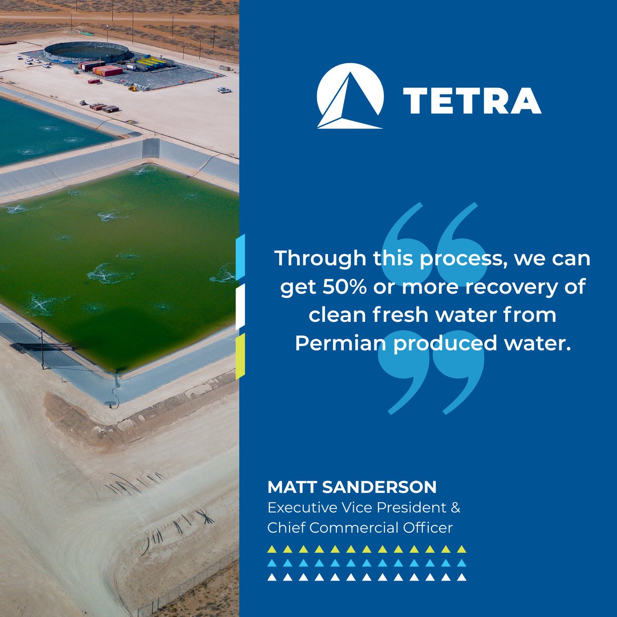 Produced water is becoming a strategic resource. 💧

In a recent interview with AOGR, Matt Sanderson (EVP &amp; Chief Commercial Officer at TETRA) shares how advanced, end-to-end desalination is reshaping produced-water management.

Read full article: hubs.la/Q047lytq0