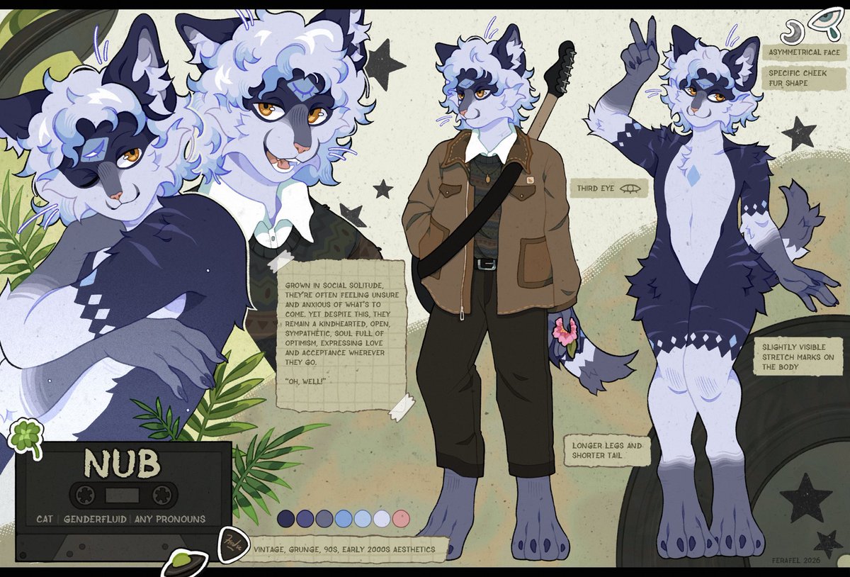 ferafel_'s tweet photo. 📼🍀 Another ref for @/Nub_Katt! 

Had such a fun time with it <3 https://t.co/3AtPdAUNXO