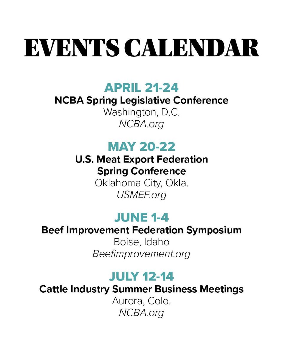 From conferences to symposiums — we want to know… Which industry events are on your calendar in the coming months?

Drop them in the comments 👇 Let’s see where everyone’s headed and who we might run into!

#CattleIndustry #BeefProducers #DairyLife #AgEvents #FarmLife