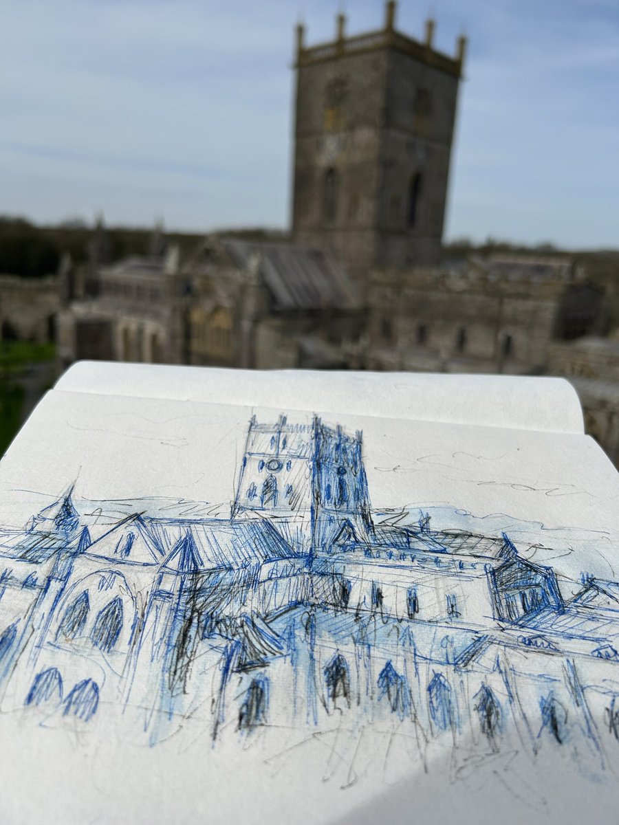 A nice memory of sketching the cathedral in #StDavids ✍️

#drawing #sketch #Wales #spring