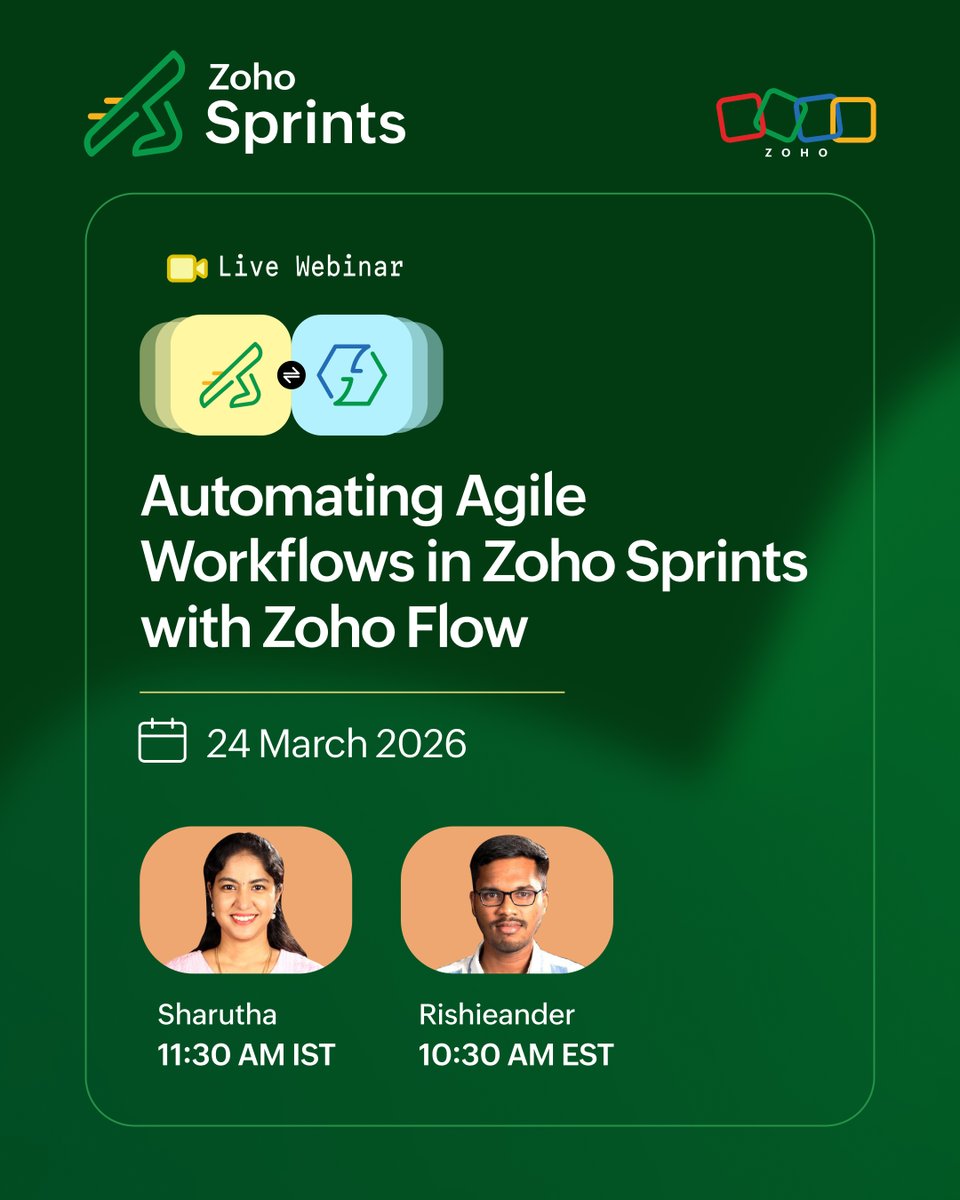 Zoho Sprints tweet media