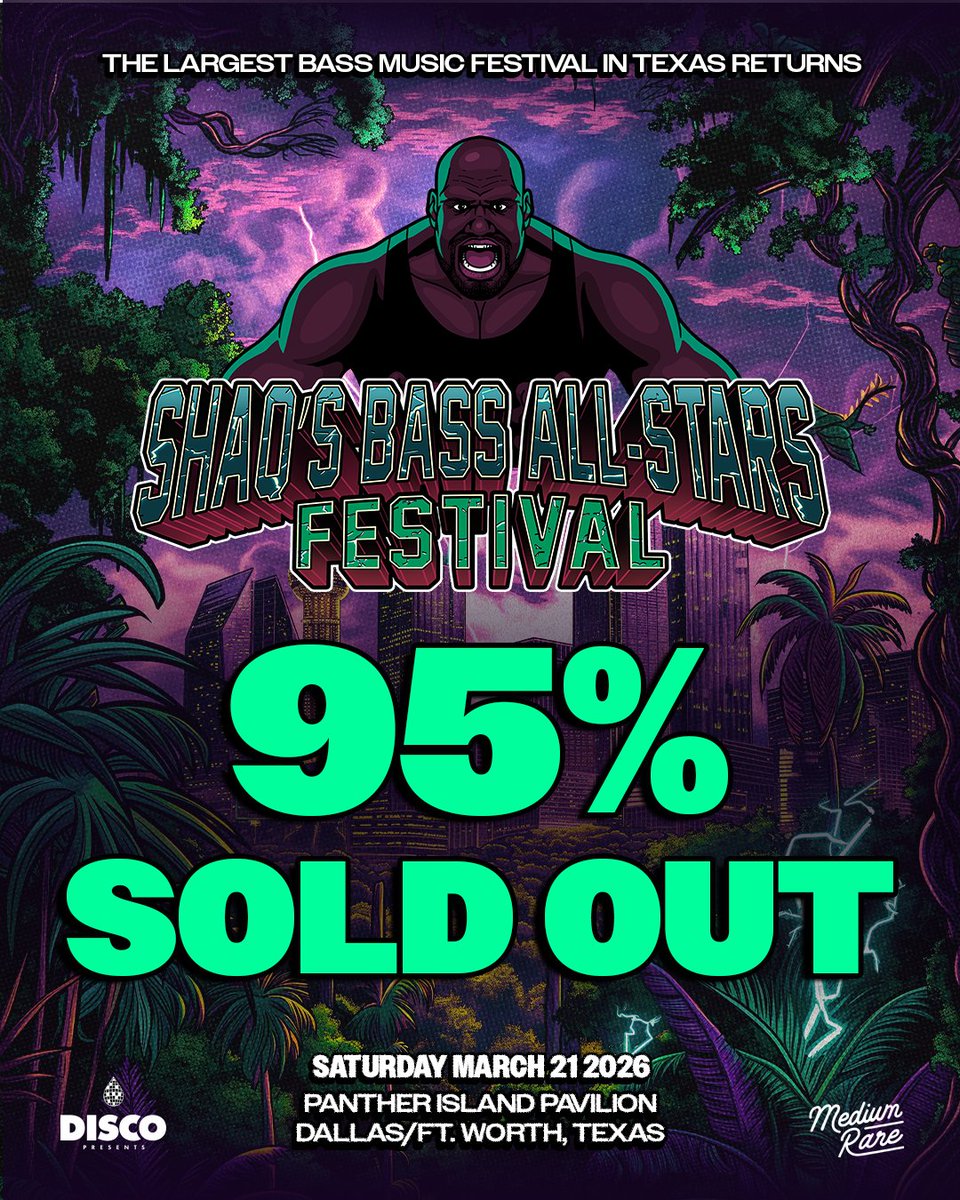 shaqbassallstar's tweet photo. We’re 95% SOLD OUT! Don't miss - secure your tickets now at https://t.co/PSTxJMzeVh! 🎟️🔥 https://t.co/3J0pU2eFuV