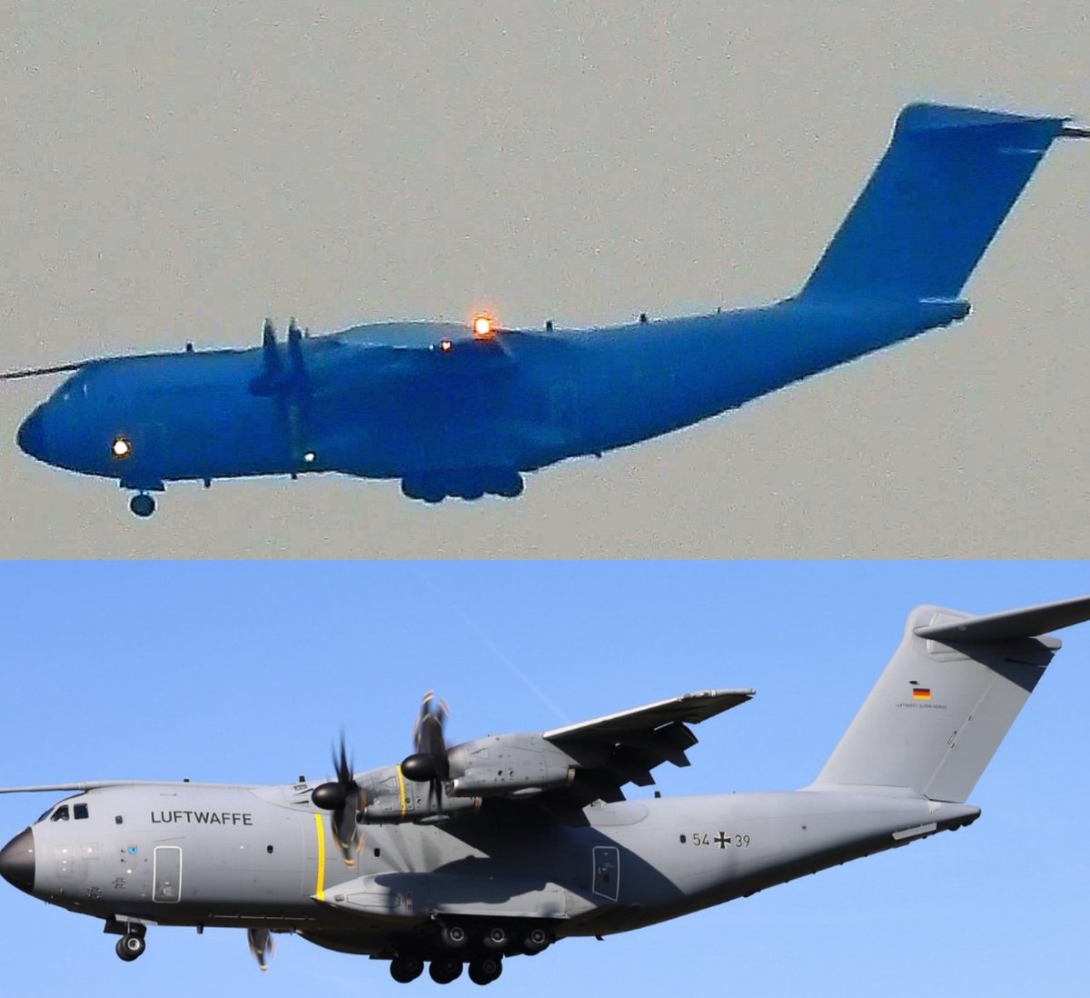 LebanonJets's tweet photo. #Germany AirForce A400M 54+39 #3EAD63 into #Beirut from Wunstorf AirBase then onwards to Amman ADJ/Marka via Larnaca as #GAF152 179 German troops in Lebanon for #UNIFIL as of Feb1 & last GAF A400 here on Feb17 https://t.co/lFjfygAKAG