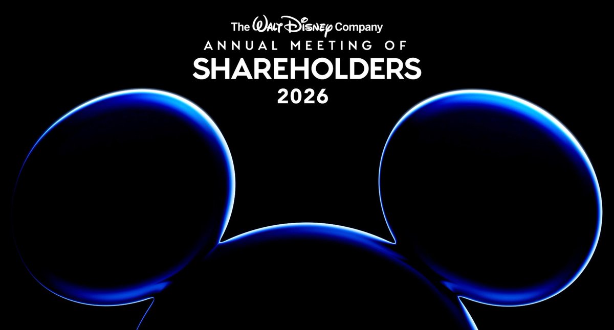 In just under an hour (at 1pm EST) the Annual Shareholders meeting for The Walt Disney Company commences. This will be the first one under the tenure of new CEO Josh D'Amaro.

Link here: https://
investors.thewaltdisneycompany.com/events-and-pre