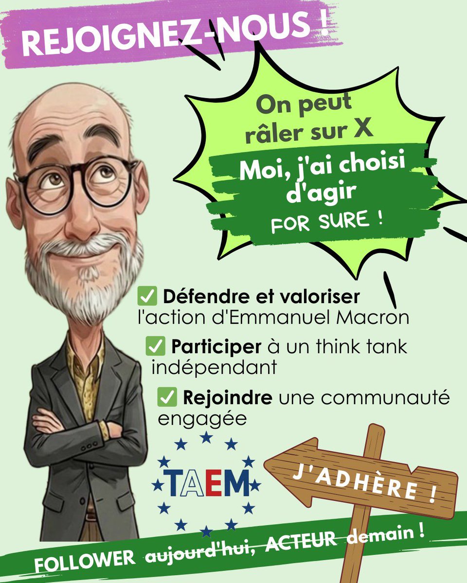 MauriceMartin01's tweet photo. ♦️ Bonjour,
Vous êtes désormais plus de 33 000 à me suivre, et je tenais à vous remercier : sans vous, je ne serais pas là.
Vous appréciez mes tribunes, Nestor (qui n’a jamais tort) ou Églantine, parce que c’est votre meilleure copine…
Et désormais, vous pouvez aussi me retrouver sur Facebook, Instagram et YouTube. Bref, les horizons s’ouvrent.

Comme vous le savez, j’ai créé, avec de nombreux amis, la communauté TAEM.
Vous êtes déjà plus de 1 500 membres. Les adhésions viennent à peine de commencer, et vous êtes déjà très nombreux à avoir répondu positivement à notre message.

Au moment où j’ai lancé ce mouvement, le Président était au plus bas dans les sondages. Certains usaient de sarcasmes à mon égard et contre ce mouvement.
Aujourd’hui, ces mêmes personnes s’amusent beaucoup moins, alors qu’Emmanuel Macron est à plus de
25 %.

Je pense que c’est le bon moment pour nous rejoindre, car nous serons, sans aucun doute, le socle du prochain Président de la République.

Alors abonnez-vous à mon compte. Suivez-moi.
Soyons des milliers à construire l’avenir, comme notre marraine @SabrinaRoubache aujourd’hui ministre, @ClaraChappaz ancienne ministre, ou @SylvainMaillard député de Paris, ainsi que des centaines d’autres militants, sympathisants et élus qui ont choisi de soutenir Emmanuel Macron.
Parce que l’avenir ne se construit pas avec des regrets, mais avec des projets.
À Paris, à Lyon, à Nice, à Toulouse, à Bordeaux ; partout où nous devons assurer l’avenir de notre démocratie avec l’ensemble des républicains de ce pays.

Notre combat commun est clair : faire reculer les extrêmes.
Ni #LFI, ni #RN, ni les satellites qui gravitent autour de ces deux plaies de la démocratie.
C’est ce combat que nous devons gagner.
#TAEM 😎

https://t.co/Li39lZEc5y