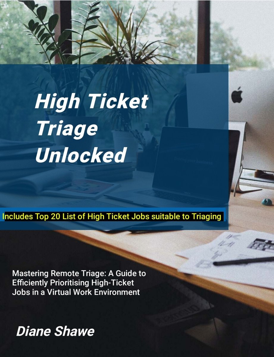 dianemshawe's tweet image. 🚀 Ready to work smarter, not harder?
Master remote prioritisation and client success with High Ticket Triage Unlocked by Diane Shawe.
🔗 amazon.co.uk/High-Ticket-Tr…

#RemoteJobs #CareerTips #Amazon #Kindle #AmazonKindleBooks #DianeShawe