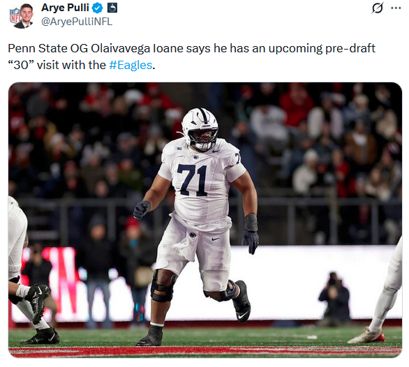 He doesn't play as premium a position as OT, but I believe he's the most dominant OL player in this class. Would love if the Eagles got him