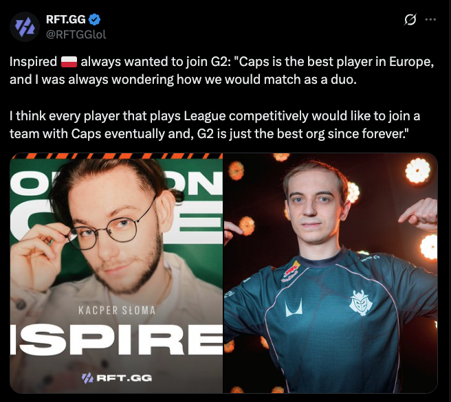 G2 League of Legends tweet media