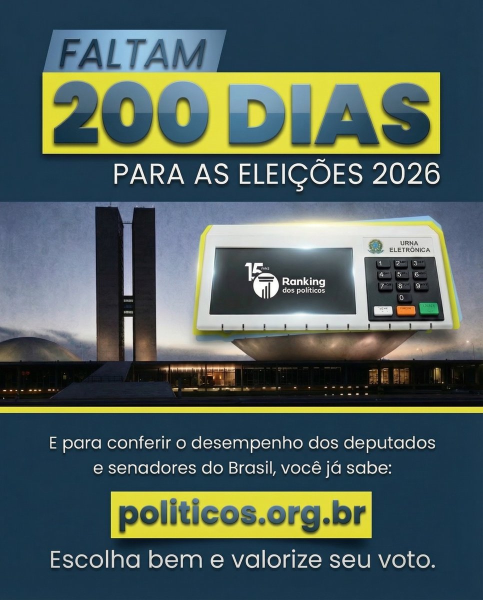 Ranking dos Políticos tweet media