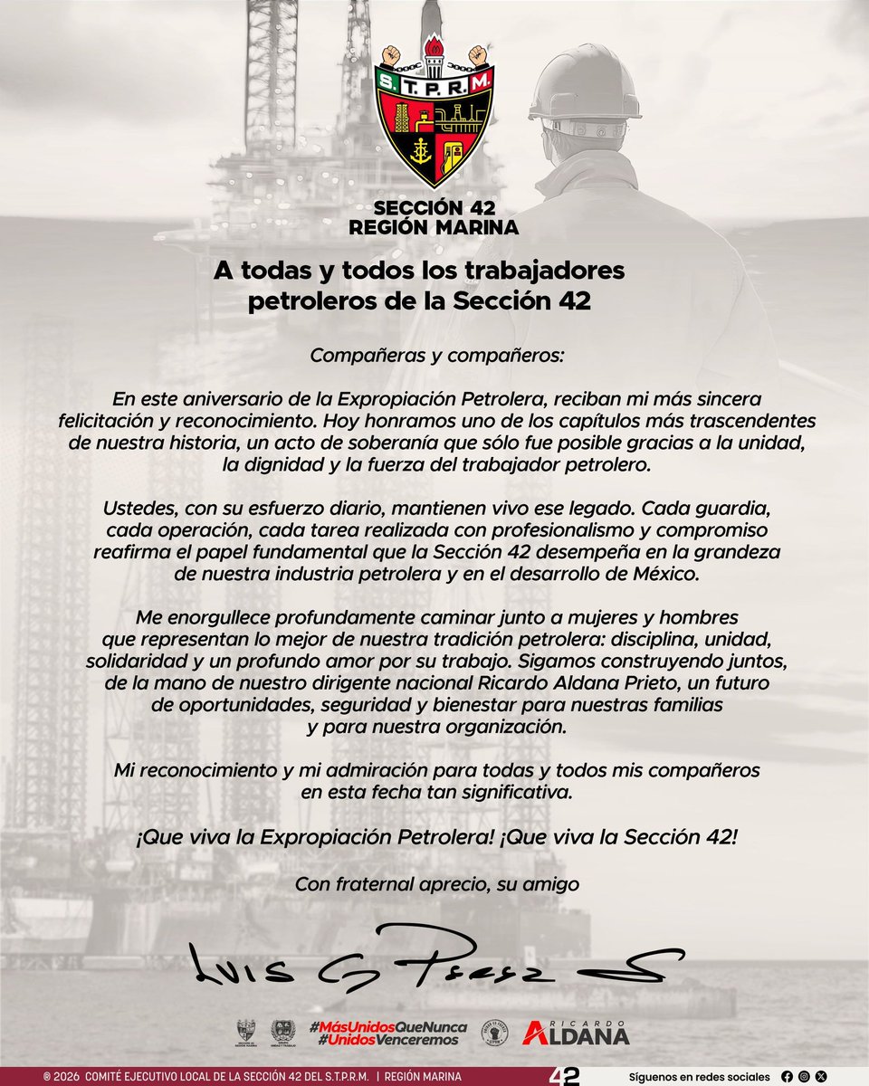 Muchas felicidades a todos mis compañeras y compañeros de sección 42 fuerte abrazo 🤗