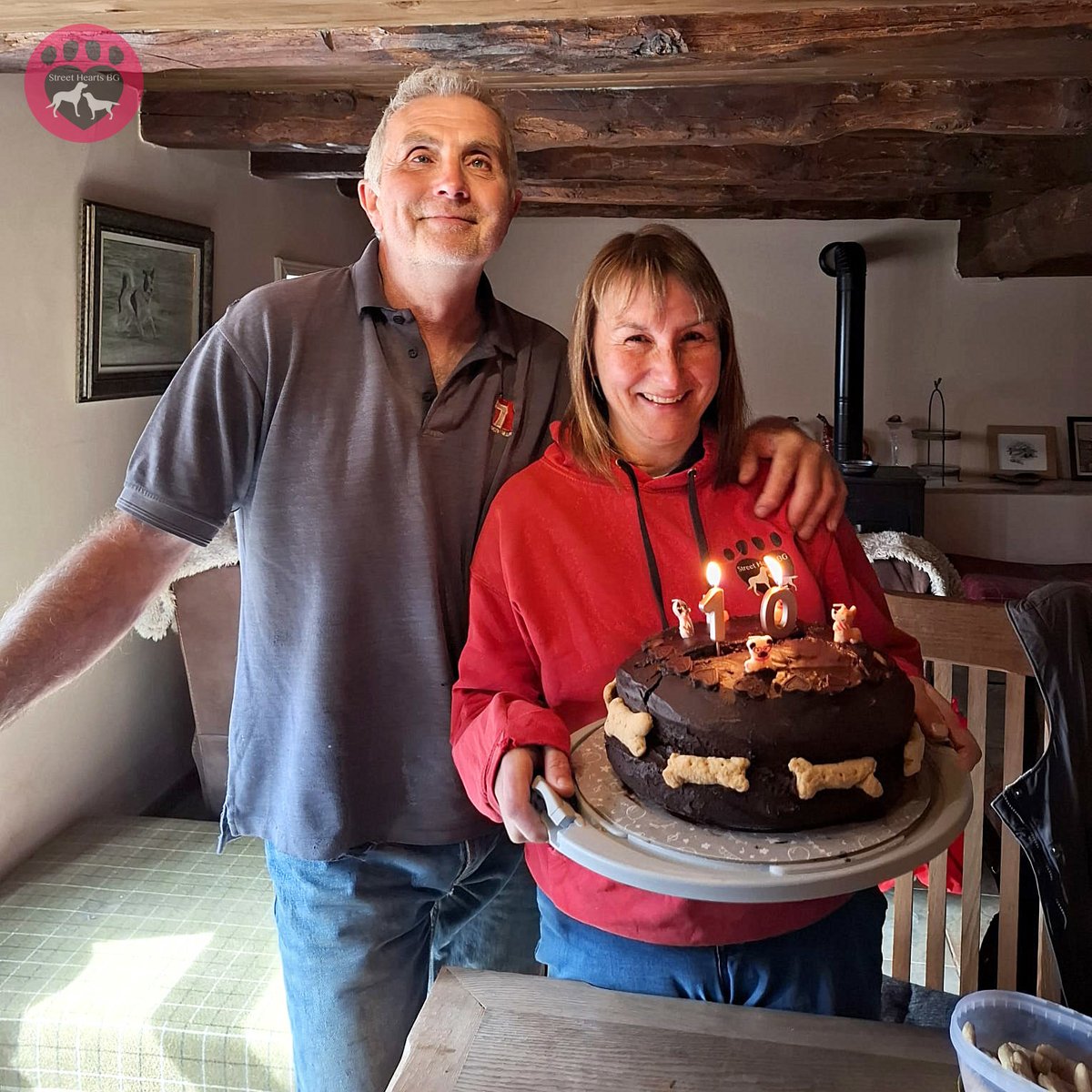 StreetHeartsBG's tweet image. This morning was one to remember! Our team surprised Anthony and me during coffee time at the shelter! Celebrating ten years of Street Hearts with so much love, kindness, and gratitude. We're so grateful for our team, supporters, and volunteers.  

#Celebrate #DogShelter