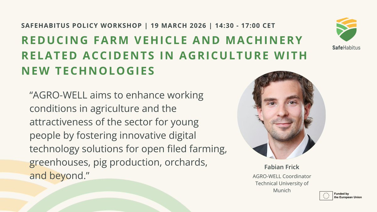 SafeHabitus_eu's tweet photo. Fabian Frick, @AGROWELL_EU Project Coordinator highlighted the project's main goals

Join our event ➡️ https://t.co/sSKDD8Xu8a https://t.co/RgxVozMHGa
