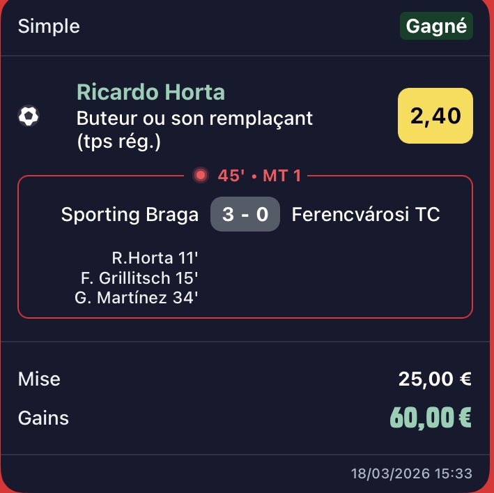 anikibetting's tweet photo. GOAL ! ✅ #TeamParieur https://t.co/FR1fREzUns