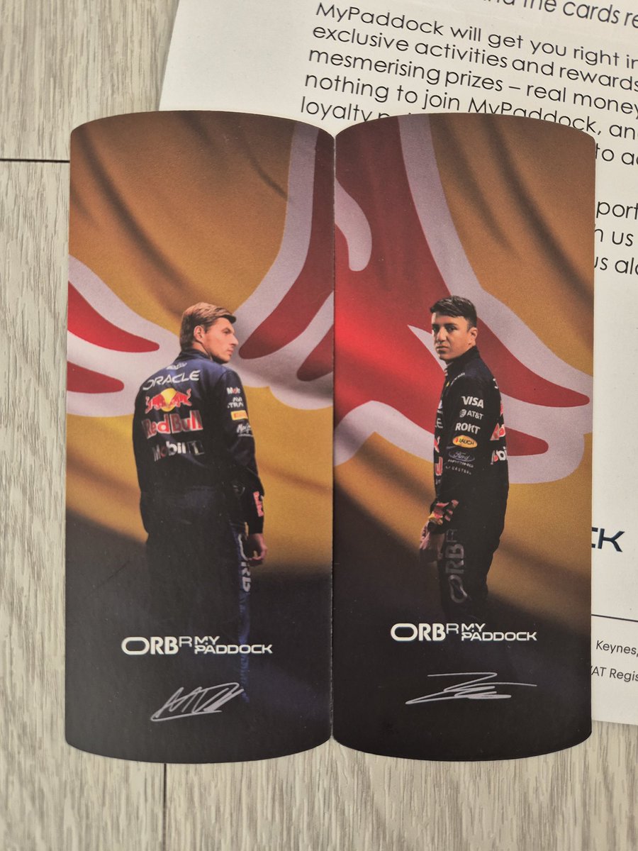 Red Bull Racing Card First “driver card” of the year received and it’s from Red Bull ️ The ...