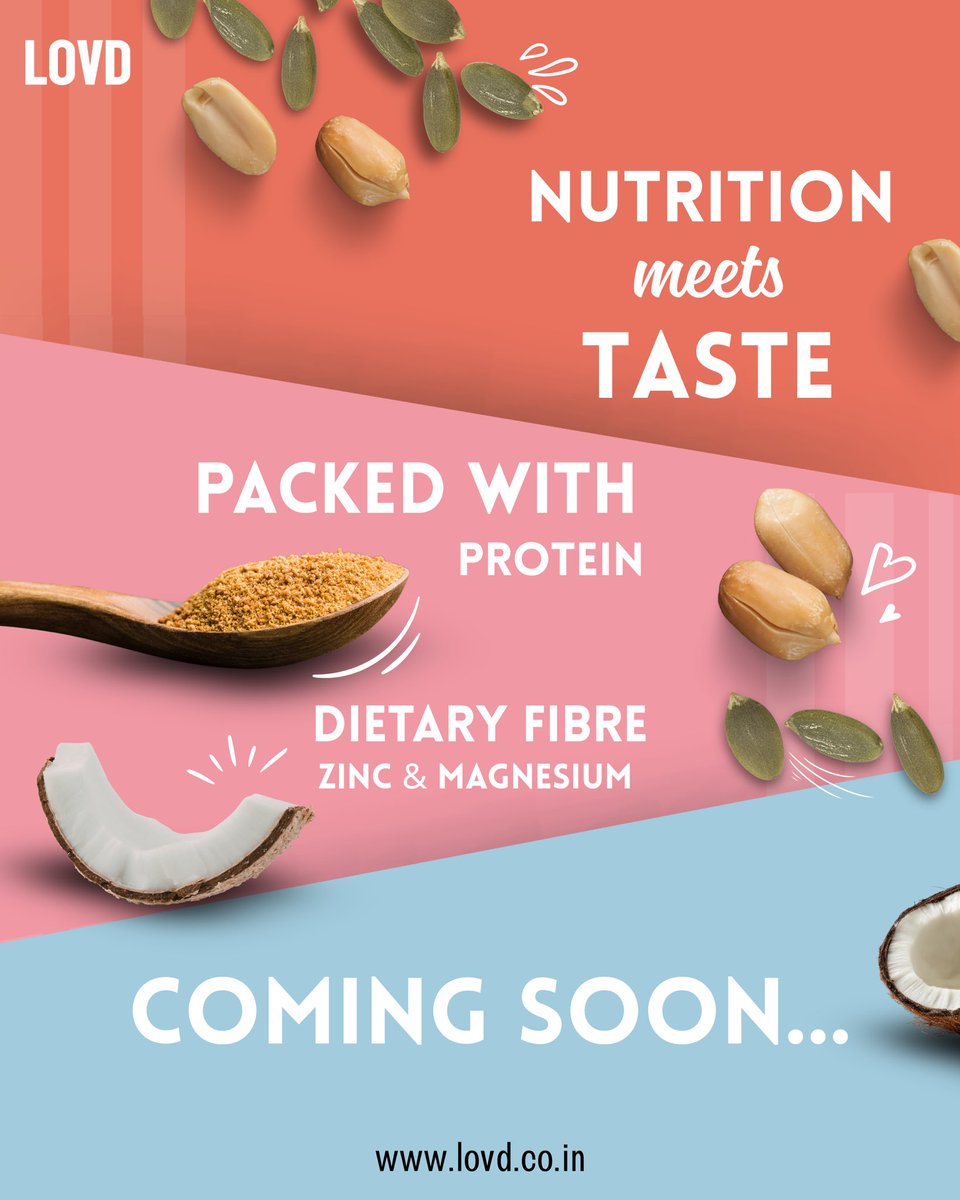 lovdfoods's tweet photo. Get ready to indulge in a perfect blend of nutrition and taste!
Packed with protein, rich in dietary fibre, and loaded with essential minerals like zinc &amp; magnesium — something wholesome and delicious is on its way. Stay tuned… something exciting is coming soon! #food #protein https://t.co/6DerBzBw4R