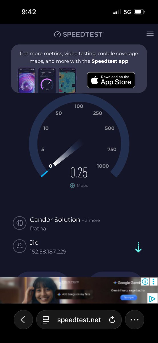 RnNishat's tweet photo. Dear Jio @JioCare @reliancejio yeh apka 5g speed h ? Usse axa toh 4g rehne dete yar ? https://t.co/XqAuIT3nEo