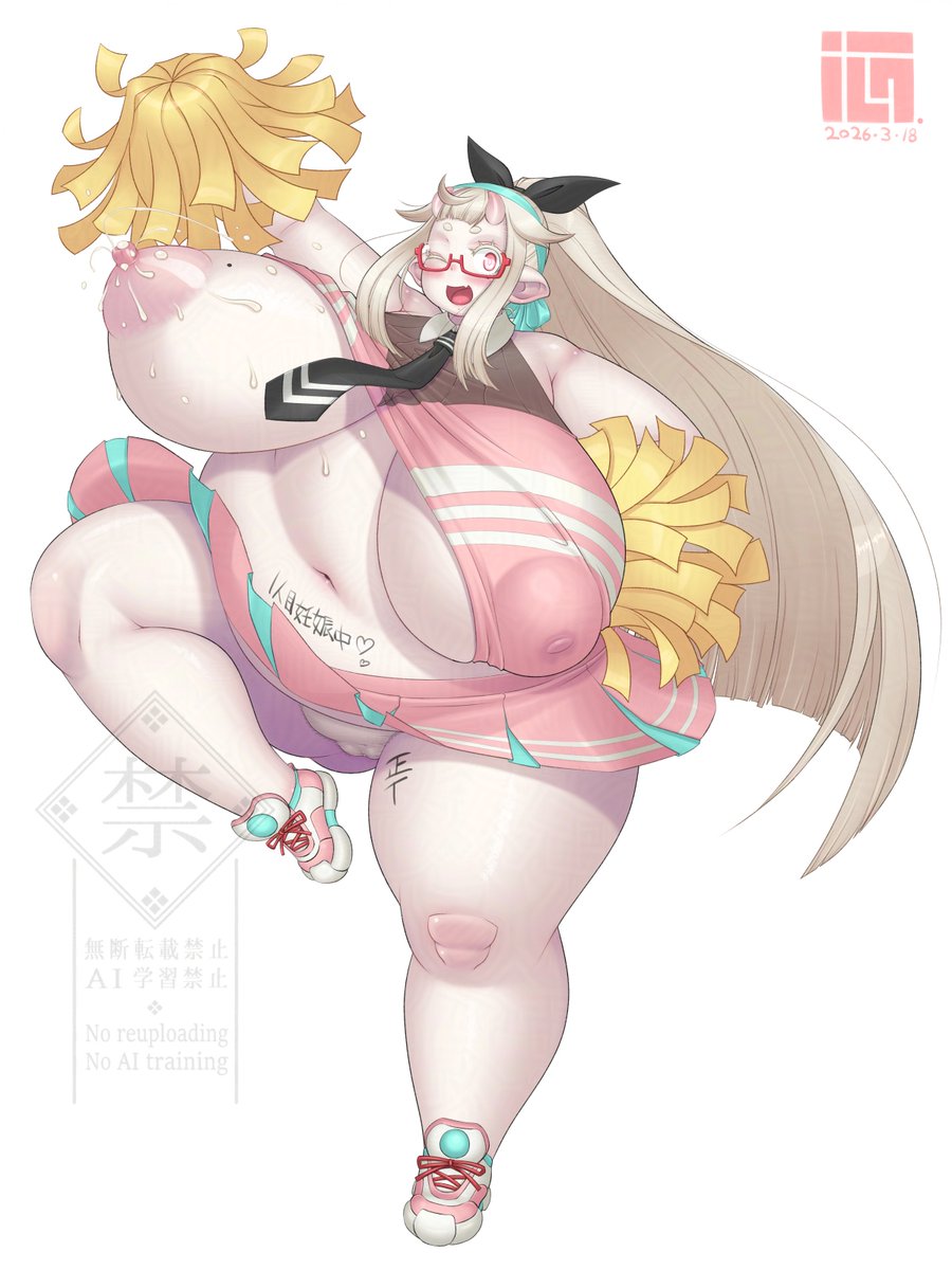 skeb1件納品しました!がんばれがんばれしてくれるチア櫻子さんでした。ご依頼ありがとうございました! 