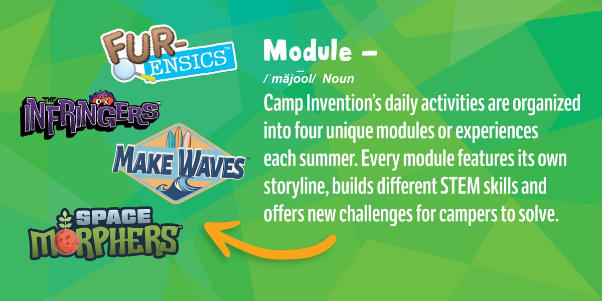 CampInvention's tweet image. We’ve put together a quick guide to common Camp Invention® terms with simple definitions. These are phrases campers use every day and now you can be just as “in the know.”

Get familiar with the lingo before summer starts! ☀️ #SummerCamp