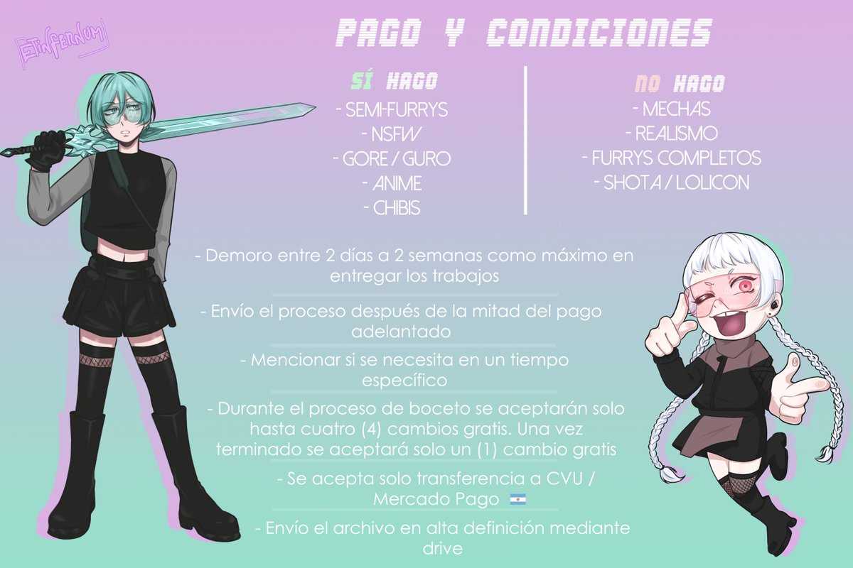 HOLIII estoy abriendo comisiones de vuelta!! Por ahora, solo van a estar disponibles para Argentina ❤️

Dándole rt me ayudarían mucho 🥺

#comisiones #comisionesargentina #commissions #art #digitalart #argentina