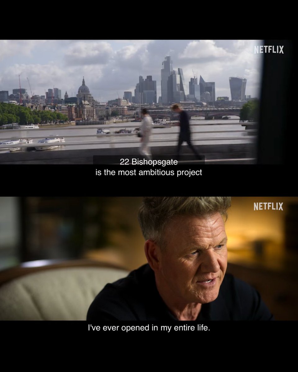 22Bishopsgate's tweet photo. 22 Bishopsgate features in Netflix’s Being Gordon Ramsay, showcasing the views, the restaurants, and the scale of his presence in the building - described by @GordonRamsay as his most ambitious project to date. Streaming now!

@GordonRamsayGRR https://t.co/RugHf5P4yS