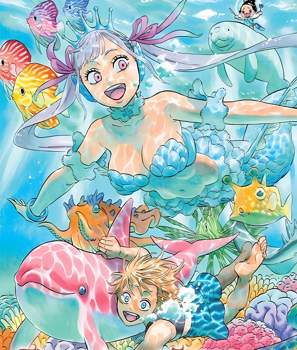 unnu0_'s tweet photo. Sometimes I feel like Luck is a younger brother to Noelle even though he’s actually older than her 😭
But I still feel like he’s one of the people closest and most precious to her

#Blackclover #BCspoilers 
#NoelleSilva https://t.co/dxPN3YyjgX