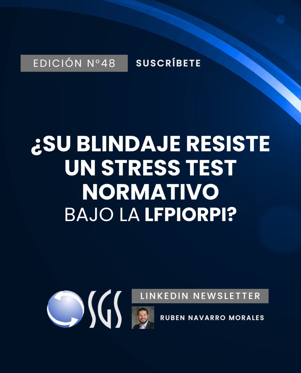 sgsmx's tweet photo. ¿Tu blindaje resiste un Stress Test Normativo bajo la #LFPIORPI? 🛡️🔍

En la Newsletter #48, @RubenNavarro explica por qué el "Cierre Técnico" es hoy la prioridad #1 para las Actividades Vulnerables en México. 🇲🇽 https://t.co/cVYctxlb1h
