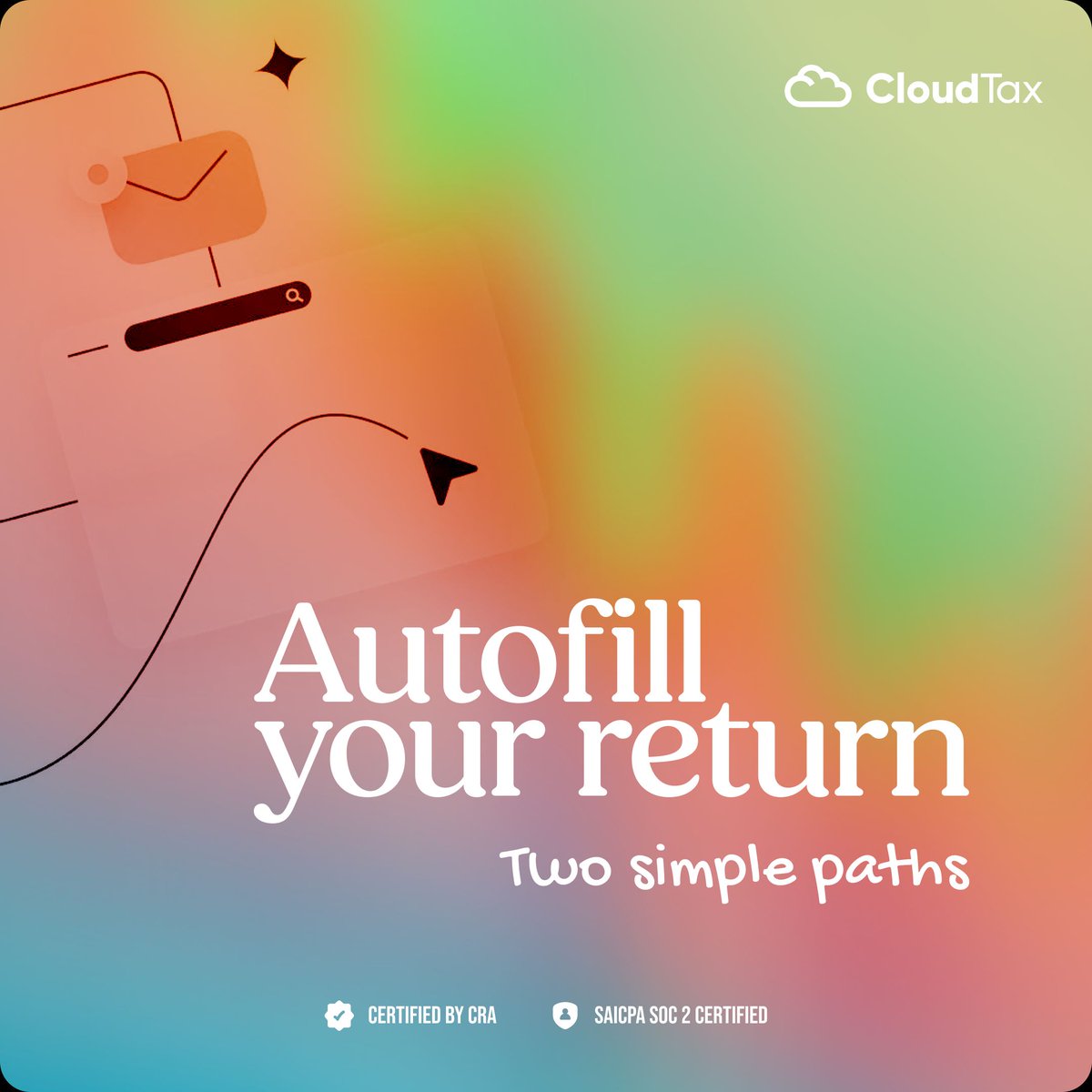 Manual entry slows tax filing down.

CloudTax autofills your return two ways
Connect to CRA to import available slip data, or upload a PDF slip and we fill the fields.

Less typing. Cleaner review. Faster submission.
Start filing cloudtax.ca