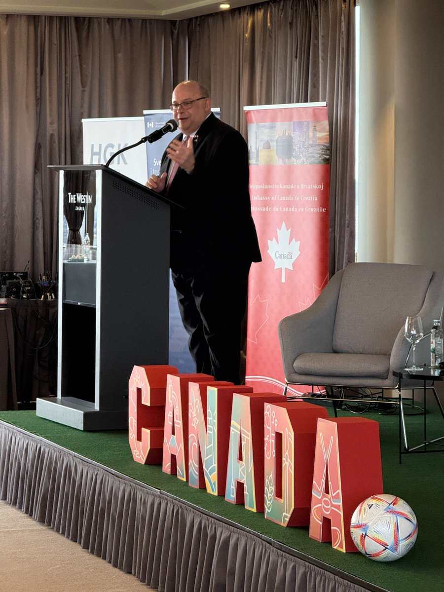 CanadaCroatia's tweet image. At the FIFA World Cup 26™ kickoff in Zagreb, Amb. Blitt said the tournament is a chance for Canada to build connections and strengthen economic &amp;amp; cultural ties with Croatia 🇨🇦🤝🇭🇷
#Kitchener Mayor Vrbanovic said sport has long been a link between people and communities.🌍⚽