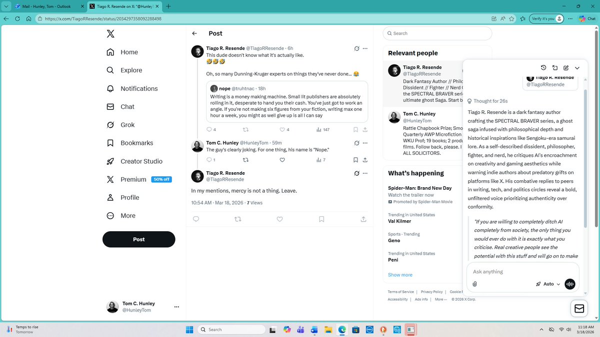 Tom C. Hunley tweet media