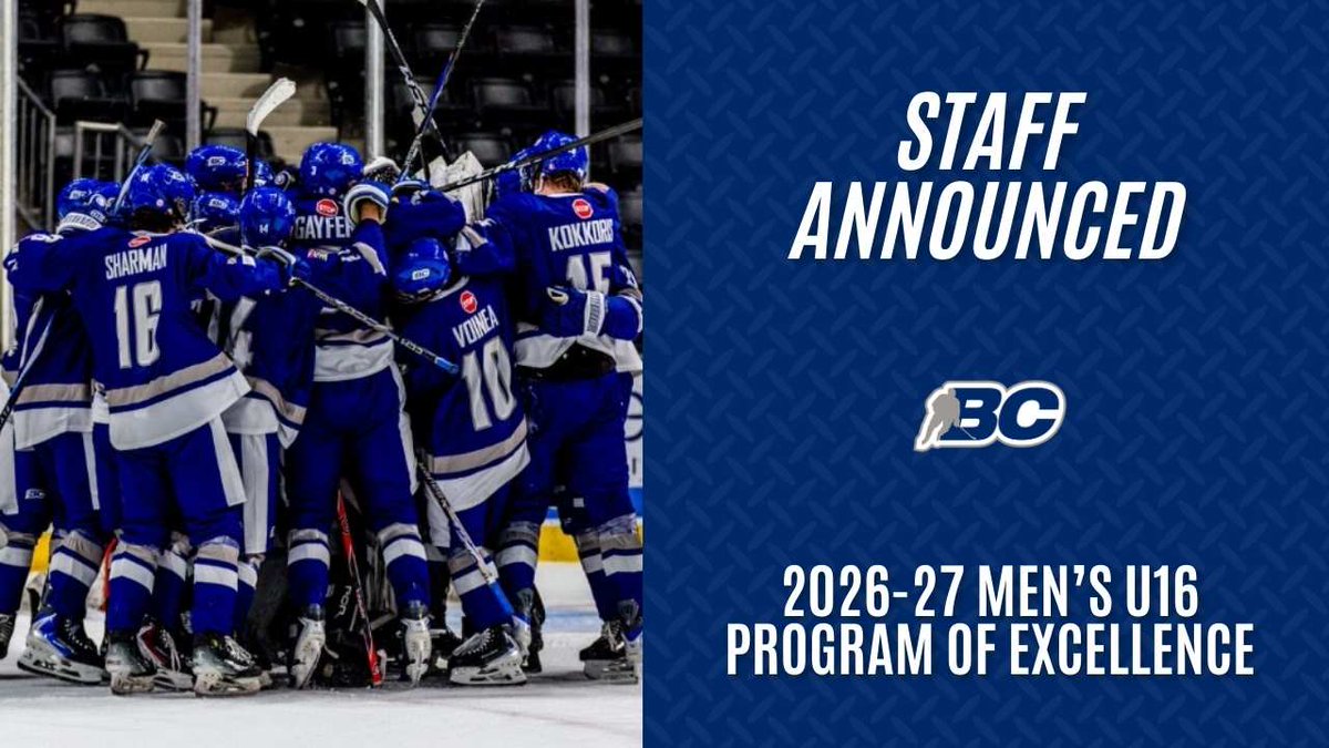 BC Hockey is excited to announce the POE Men's U16 Staff for the 2026-27 season!

Jamie Pollock returns as head coach, and will guide Team BC towards the 2027 Canada Winter Games.

For more information, click the link below.

bchockey.net/news-listing/b…