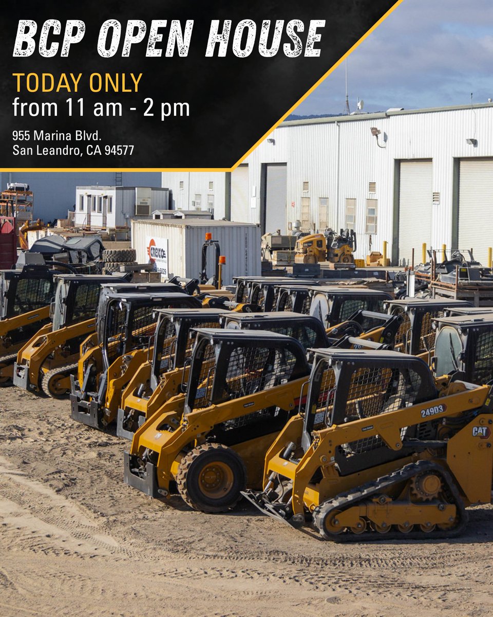 PetersonCat's tweet photo. Drop by, take a peek inside the BCP shop, and enjoy BBQ food at 11:00🤩 We’d love to see you there! 🚧 

#PetersonCat #Construction #BCP #CatYellow #CatEquipment https://t.co/m2yAHj6WWQ