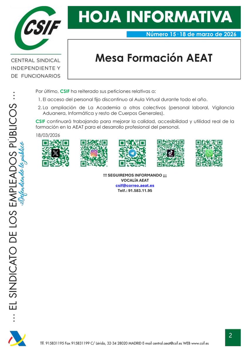 CSIF AEAT tweet media