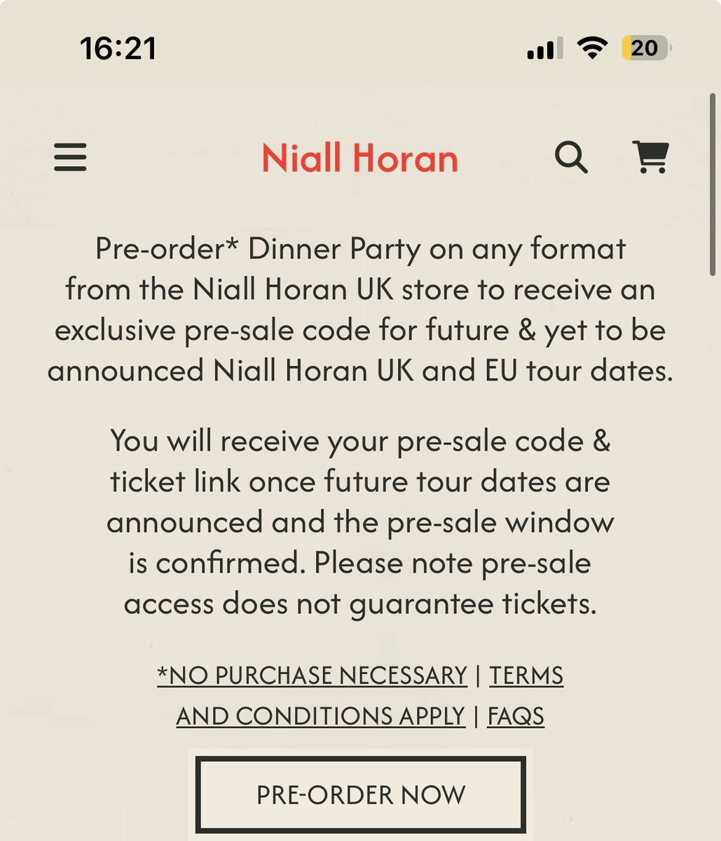 NIALL TOUR YESS
