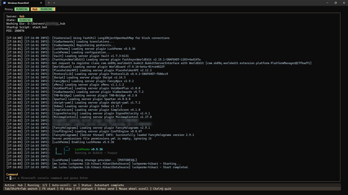 djoo_dv's tweet photo. I might be a bit of a nerd 😅

Got tired of manually launching my Minecraft servers on my Windows box for the #EnFrag. Switching dirs, running .bat scripts… it was getting messy.

So I built a #tui to auto-start and manage it.

Now I’m wondering… Do I publish? #builtinpublic https://t.co/1YVMLKkUwz