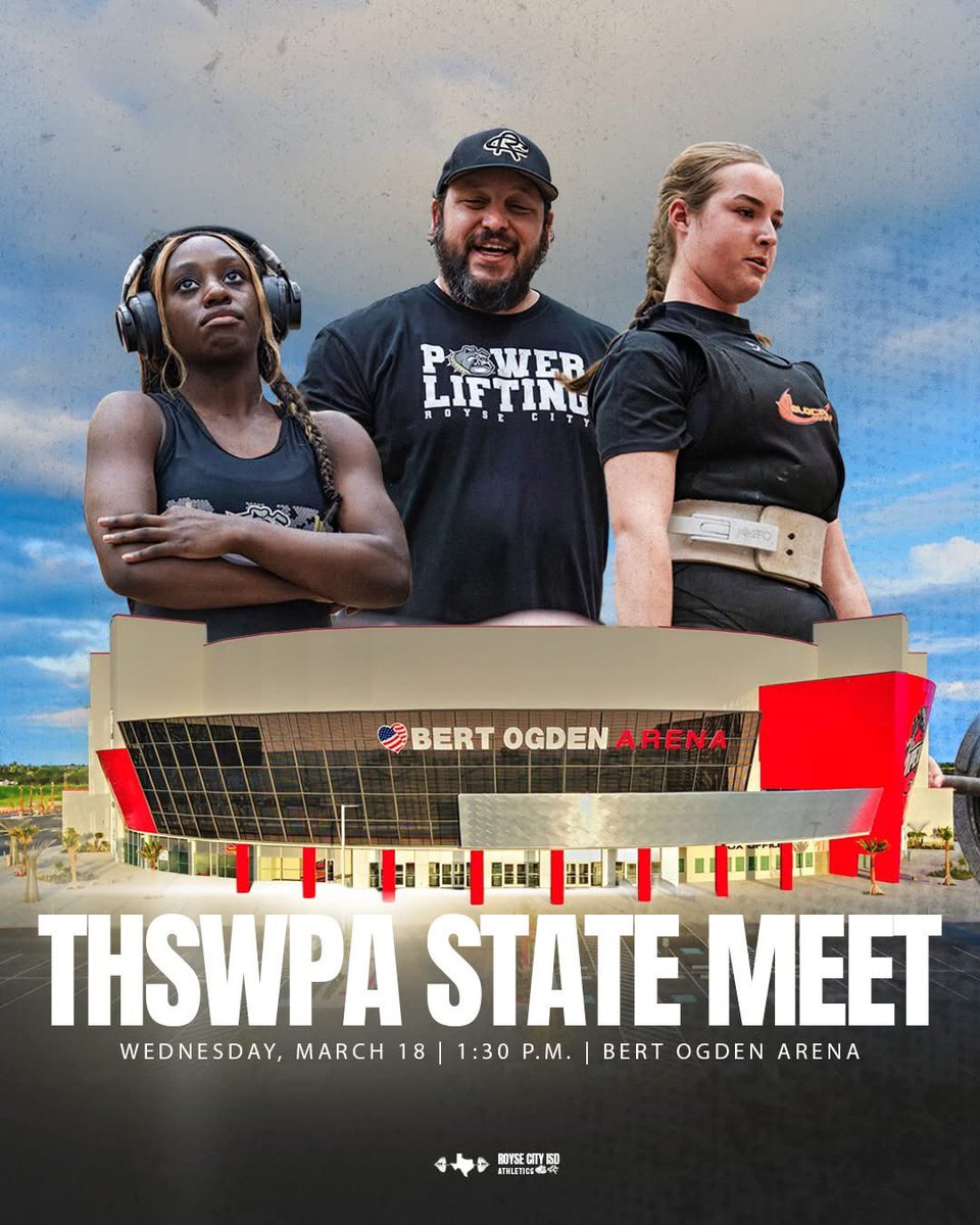 RCISDAthletics's tweet image. 𝑻𝒉𝒆 𝑩𝒂𝒓 𝒊𝒔 𝑺𝒆𝒕. 🏆

Good luck to our 14 state qualifiers who are competing today down at the @thswpa State Meet in McAllen. Bring home the gold! 

#oneRC