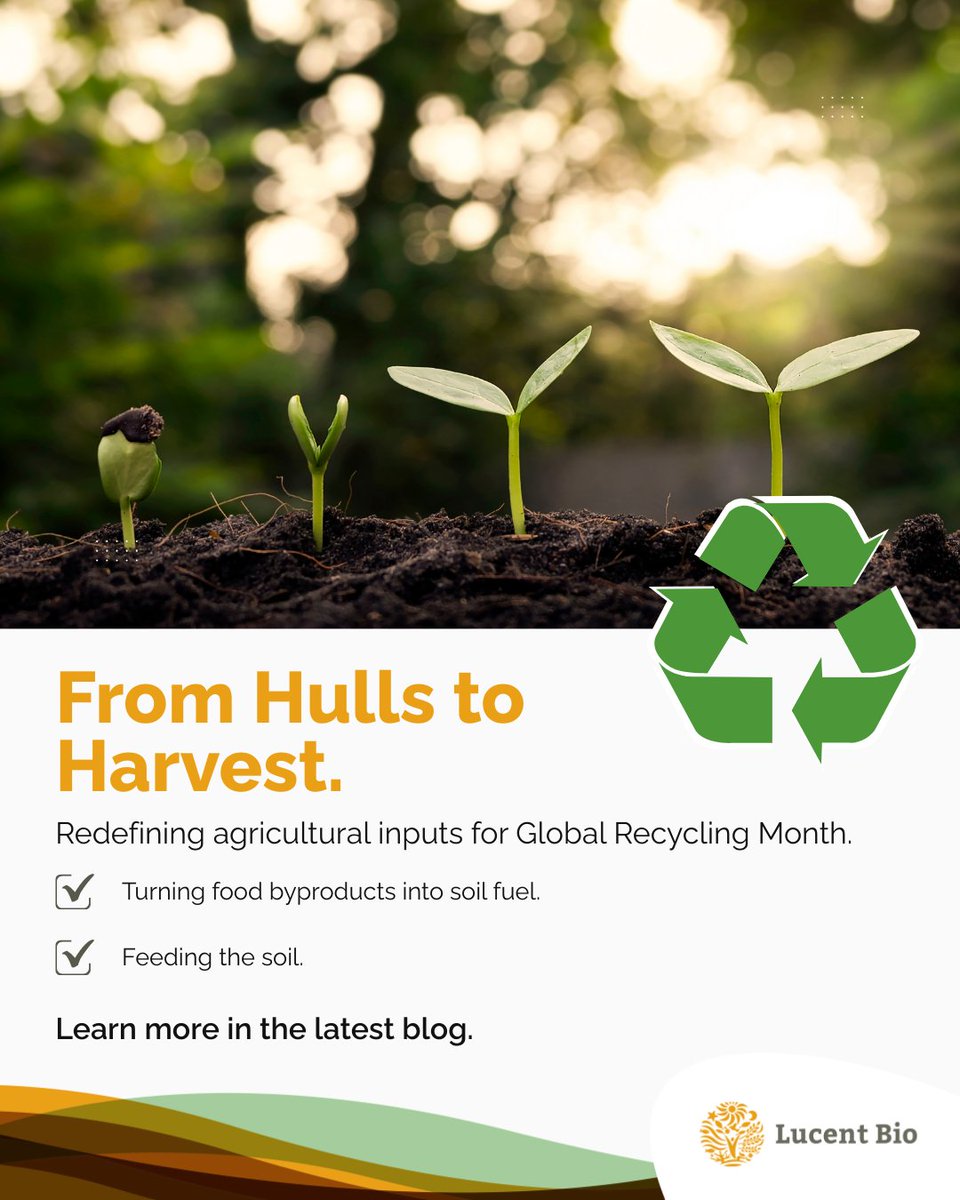 LucentBio's tweet photo. Waste is a design flaw. 💡 For Global Recycling Month, we’re highlighting how Lucent Bio targets the "upstream" design process to ensure our products reintegrate perfectly into natural biological cycles. Read more on our blog: https://t.co/1KEOJFJTuJ #CircularDesign https://t.co/cR4TfaH3UR