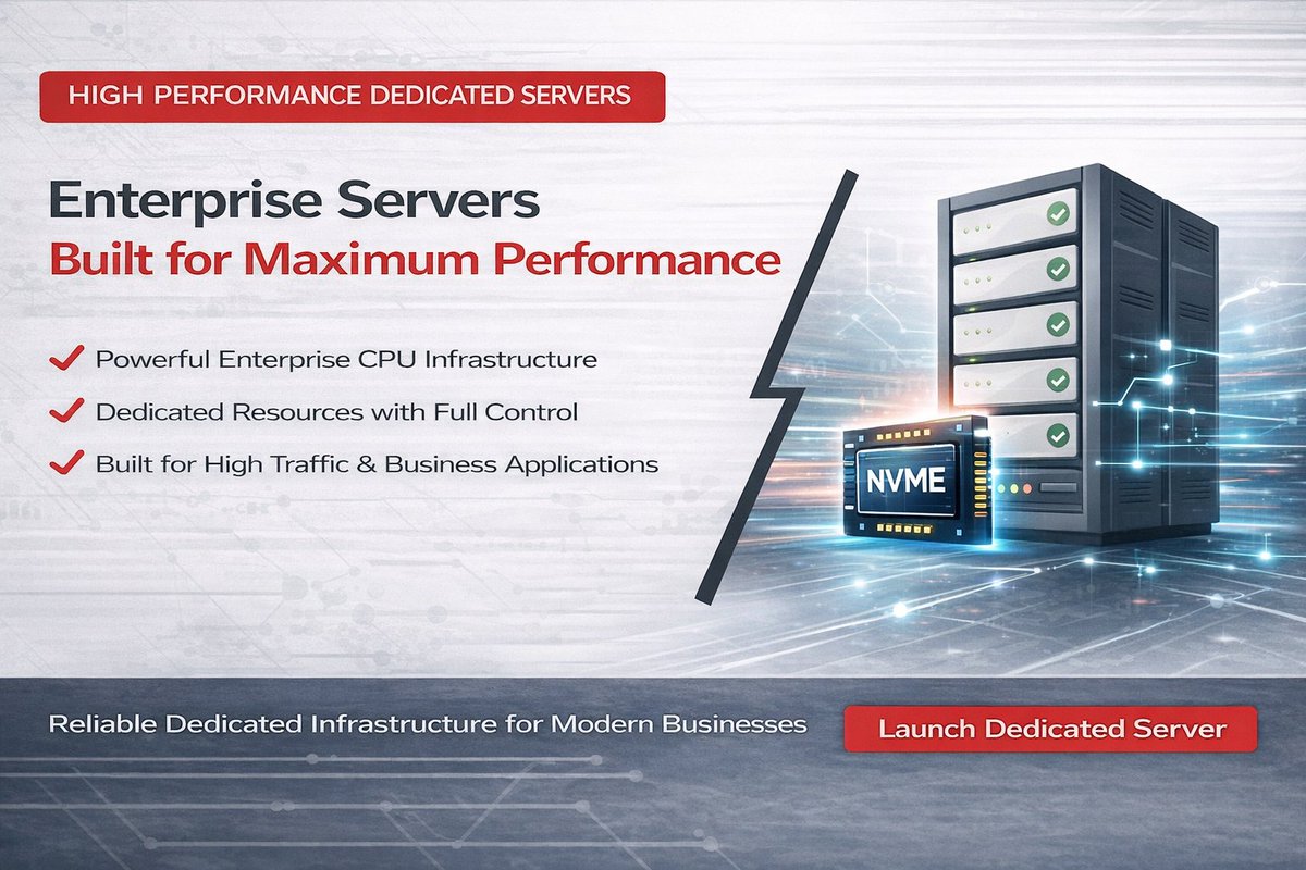 HostingSourceX's tweet image. HostingSource Dedicated Servers provide reliable performance, full resource control, and enterprise-level hosting capabilities.

Launch a high-performance dedicated server today.
hostingsource.com/cheap-dedicate…

#HighPerformanceServers #DedicatedHosting #EnterpriseServers #Server