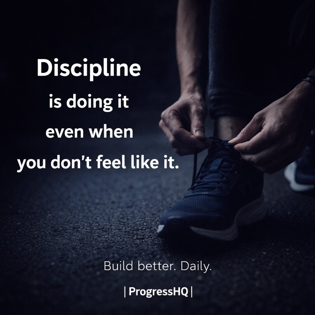 ProgressHQDaily's tweet image. Motivation fades.
Discipline doesn’t.
The difference between who you are
and who you want to be…
Is what you do
when you don’t feel like it.
Build better. Daily.
#ProgressHQ #Discipline #ConsistencyWins #ExecutionMode #MomentumMatters #BuildBetterDaily #SelfImprovement